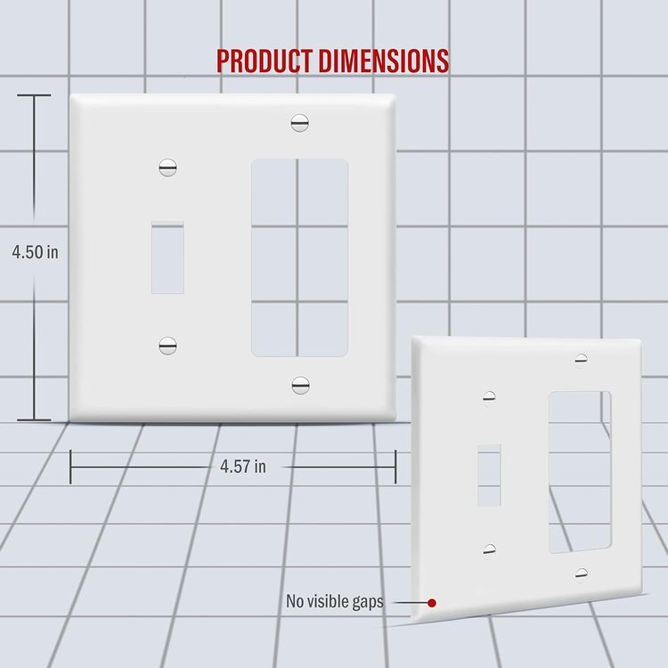 No. 6 - Enerlites Decorator/Toggle Switch Wall Plate - 2