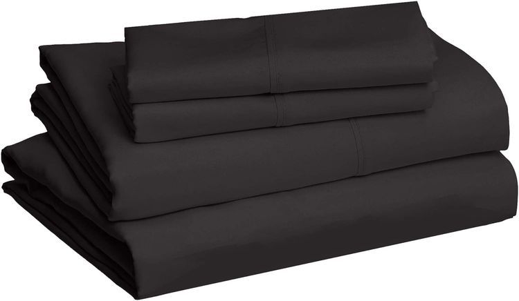 No. 10 - Amazon Basics Lightweight Super Soft Easy Care Microfiber 4-Piece Bed Sheet Set - 1