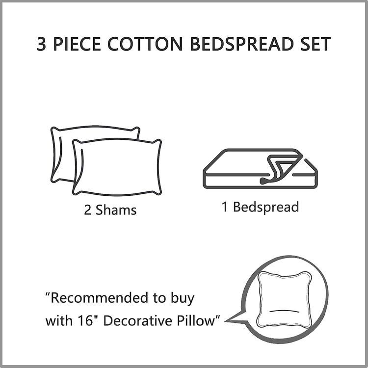 No. 8 - CHIXIN Oversized Cotton Bedspread King Size - 5