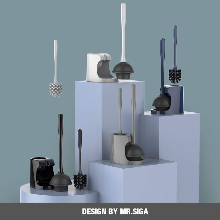 No. 9 - MR.SIGA Toilet Plunger and Holder Set - 2