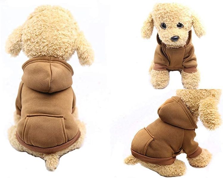 No. 2 - Jecikelon Winter Dog Hoodie Sweatshirts with Pockets - 4