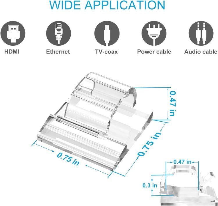 No. 3 - Adhesive Cable Clips Cord Organizer - 5