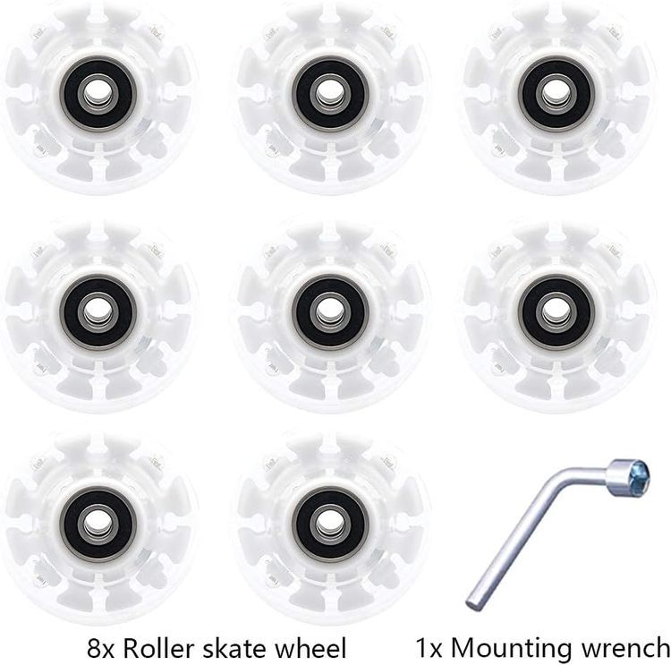 No. 5 - Nezylaf 8 Pack 78A Light up Roller Skate Wheels - 5