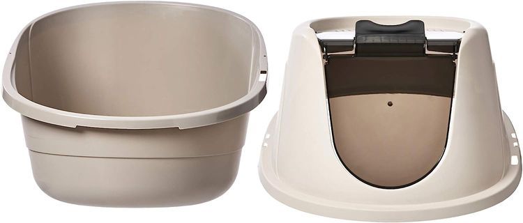 No. 9 - Amazon Basics No-Mess Hooded Cat Litter Box - 5