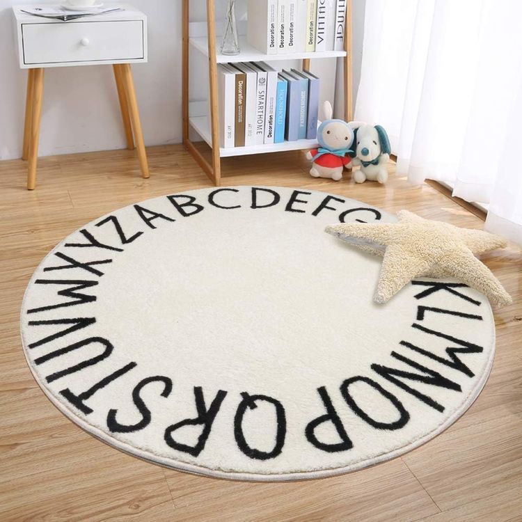 No. 10 - SHACOS Ultra Soft Round Kids ABC Rug - 2