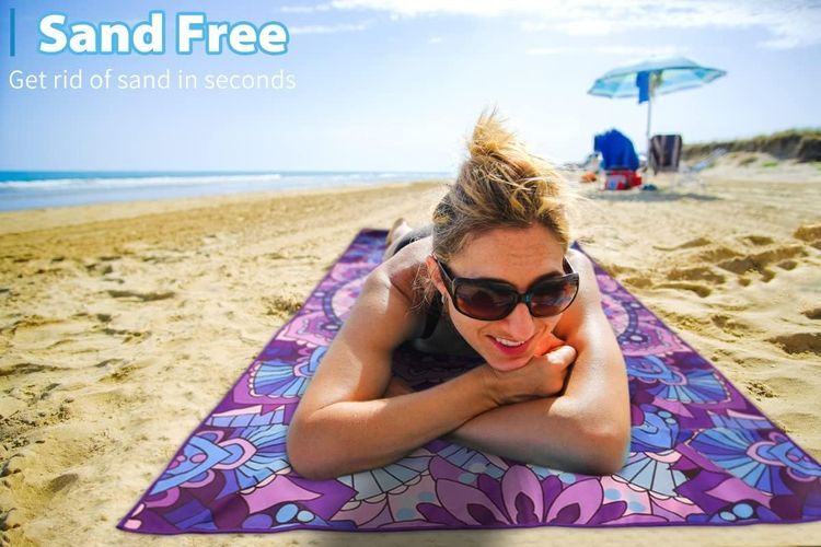 No. 5 - Microfiber Oversized Lightweight Beach Towel - 4