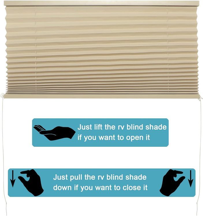 No. 5 - RV Blinds Camper Window Pleated Shades - 5