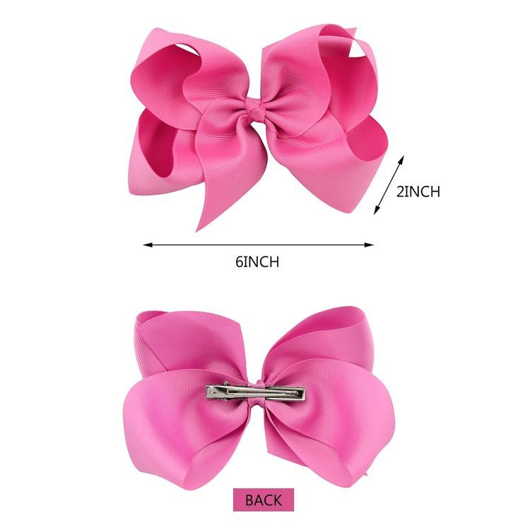 No. 8 - 20PCS Big 6 Inch Hair Bows for Girls - 2