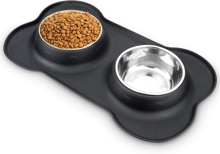 No. 10 - AsFrost Dog Food Bowls Stainless Steel Pet Bowls & Dog Water Bowls with No-Spill and Non-Skid - 1