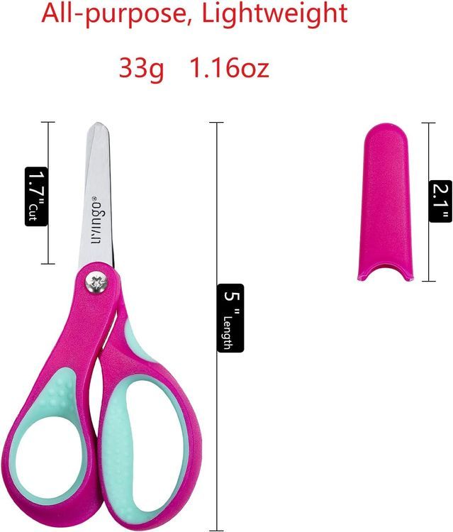 No. 6 - LIVINGO Left Handed Kids Scissors - 3