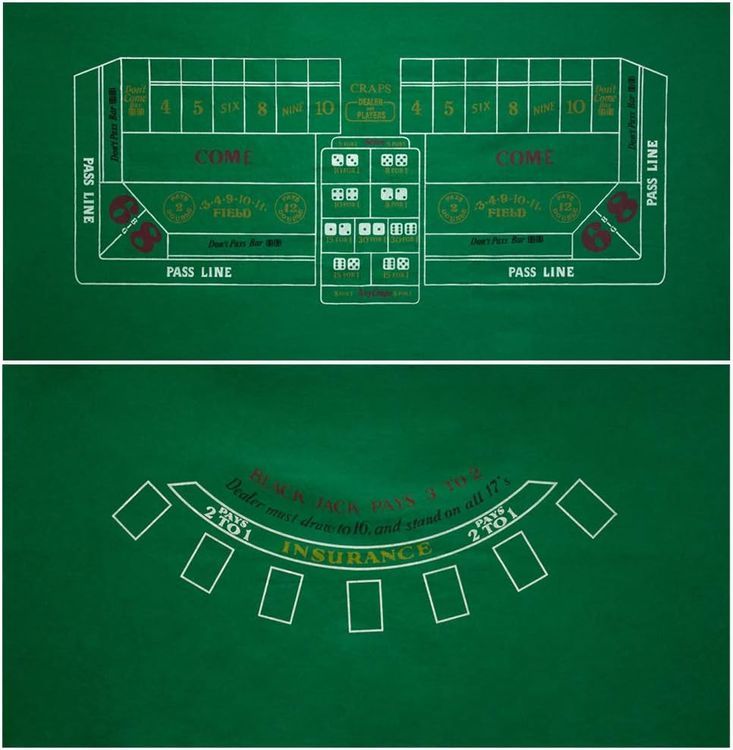 No. 5 - Casino Blackjack/Craps Layout - 1