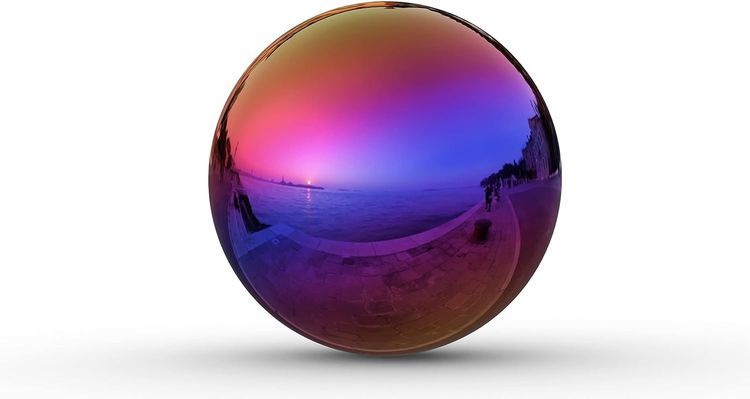 No. 9 - Lulu Decor Rainbow Stainless Steel Gazing Mirror Ball - 3