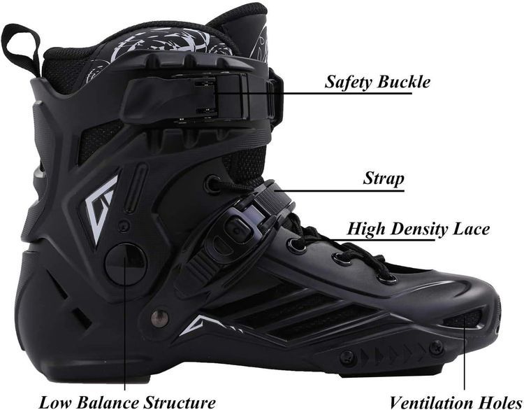 No. 3 - LIKU Black Professional Inline Skates Unisex - 2