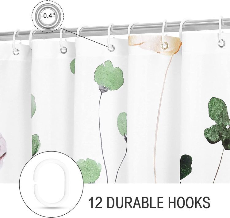 No. 9 - Gibelle Watercolor Floral Shower Curtain - 4
