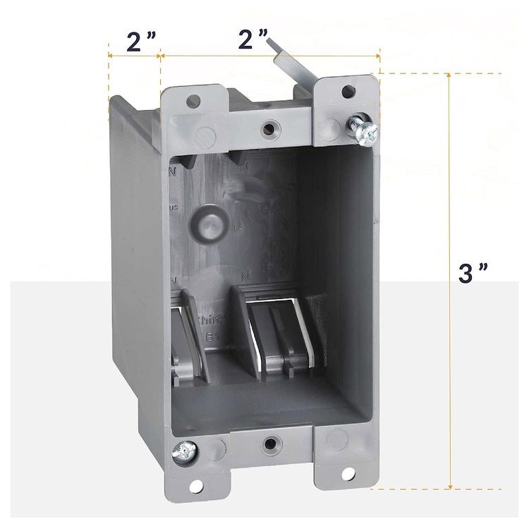 No. 3 - Newhouse Hardware 1-Gang PVC Old Work Electrical Outlet Box - 2