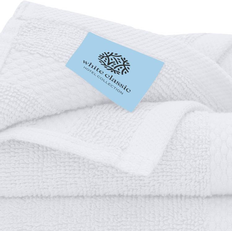 No. 5 - White Classic Washcloths - 5