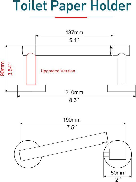 No. 3 - POKIM Black Toilet Paper Holder - 5