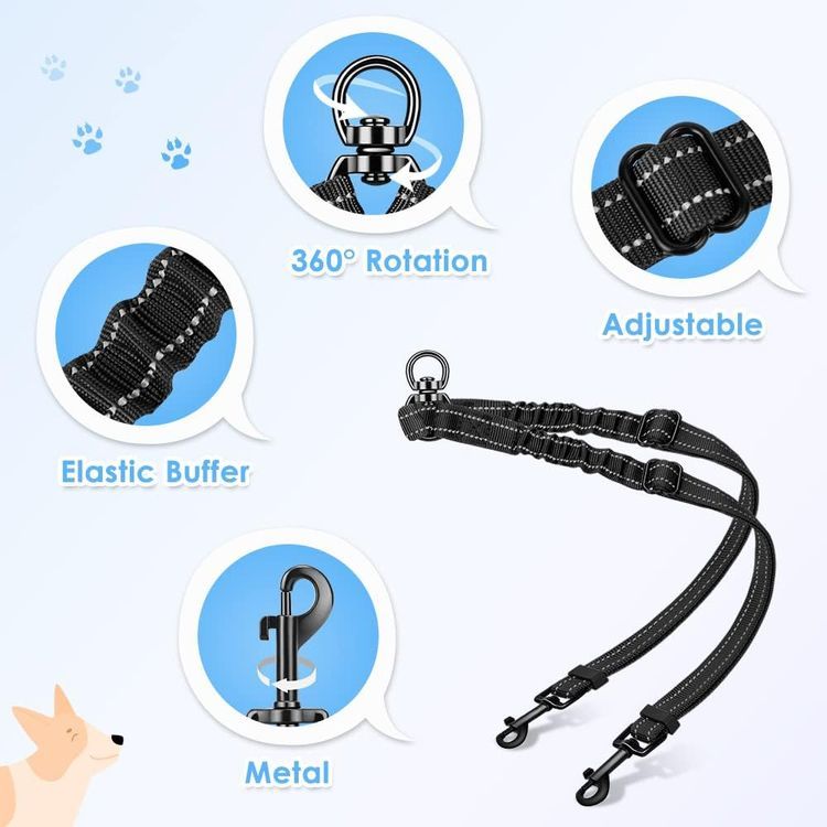 No. 2 - AUTOWT Double Dog Leash - 4