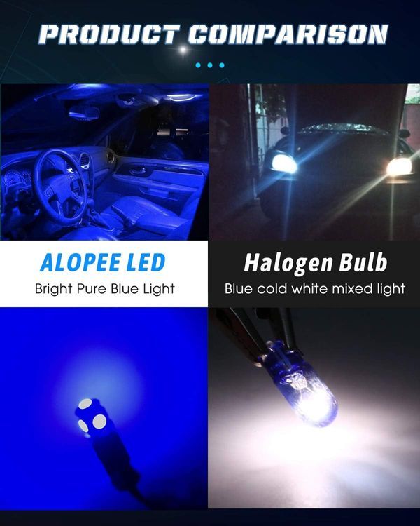 No. 2 - Alopee 194 Blue LED Bulbs - 5