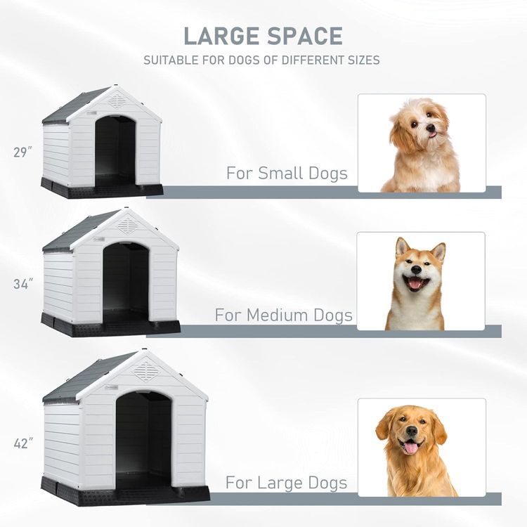 No. 2 - LEMBERI Durable Waterproof Plastic Dog House - 5