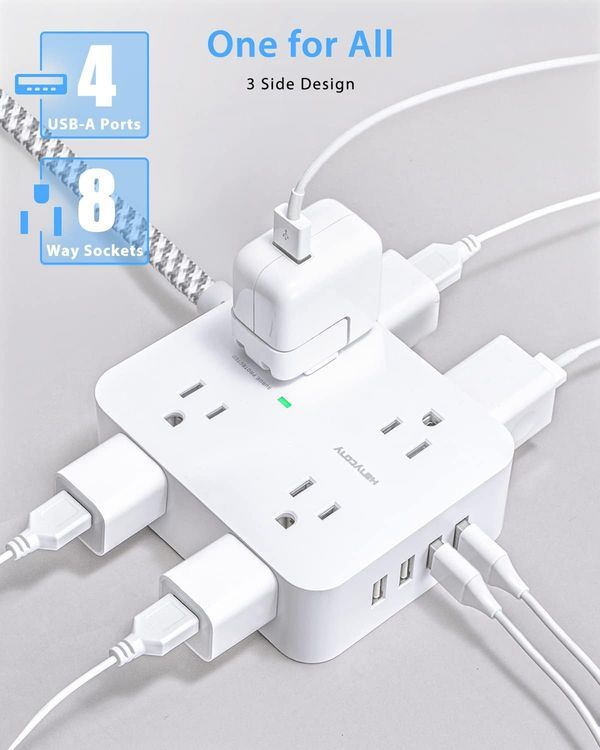 No. 4 - HANYCONY Power Strip Surge Protector - 2