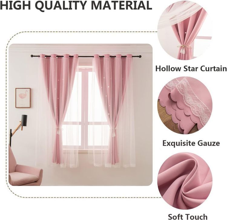 No. 4 - LUGOTAL Girls Curtains - 4