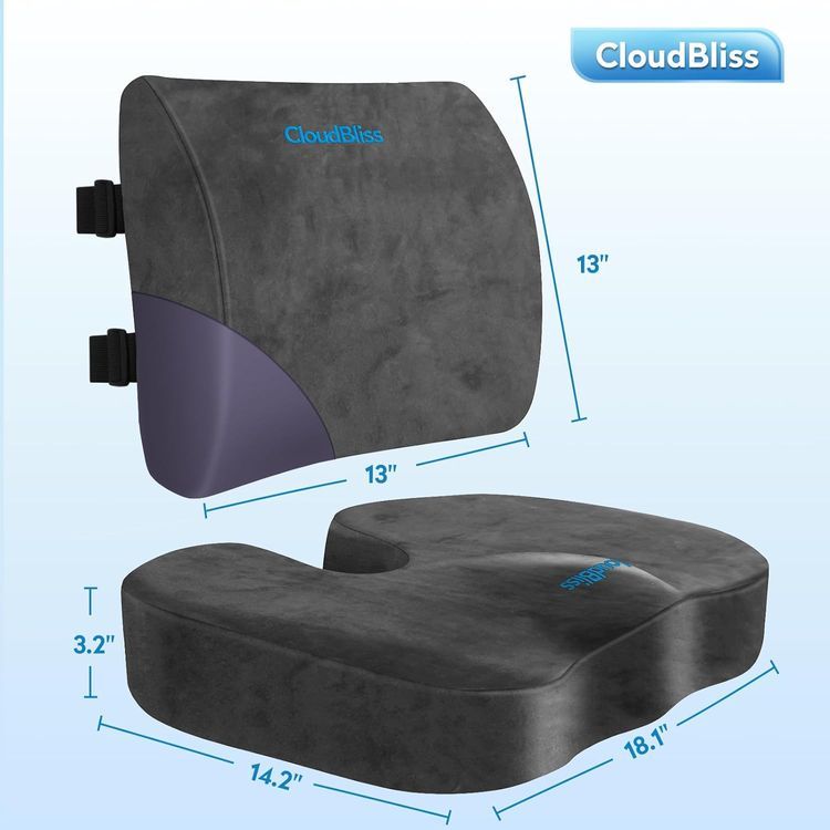 No. 8 - CloudBliss Seat Cushion and Lumbar Support Pillow - 2