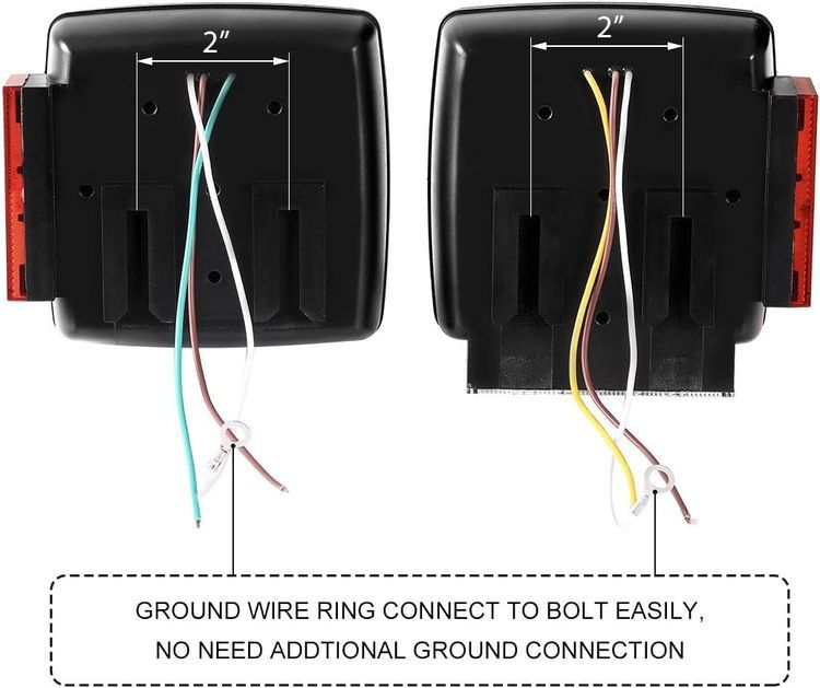 No. 8 - CZC AUTO Trailer Tail Light Kit - 4