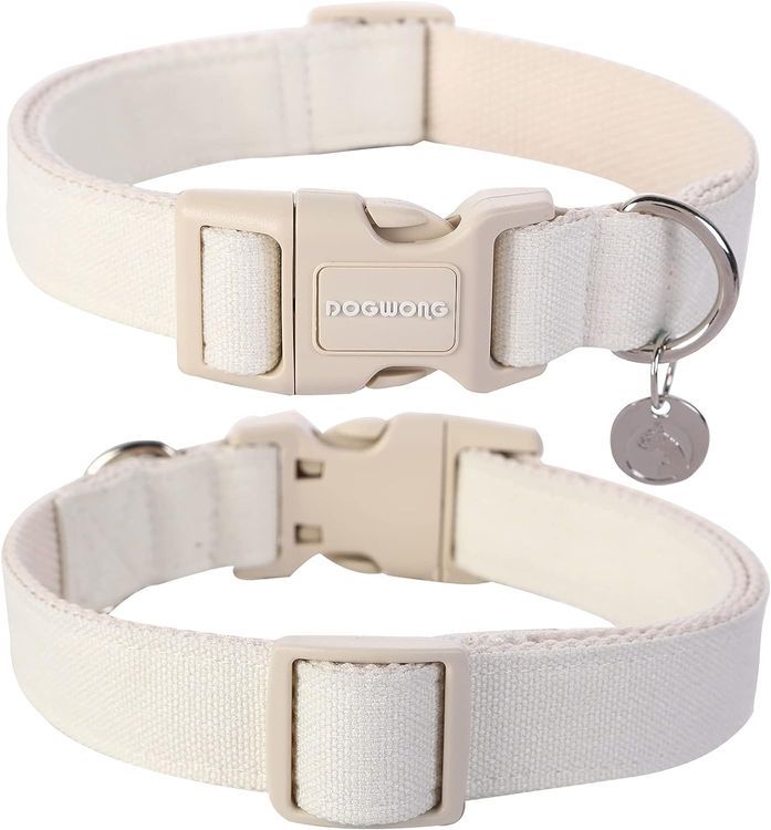 No. 8 - DOGWONG Cotton Hemp Dog Collar - 1