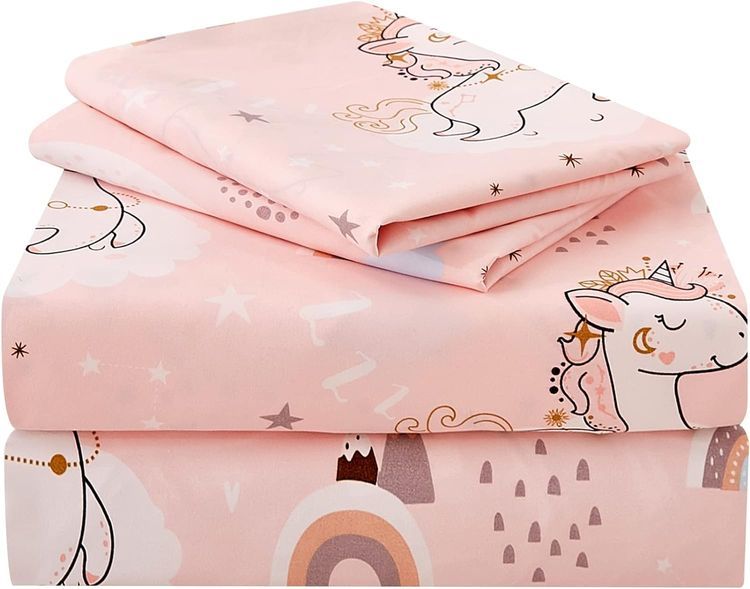 No. 4 - JSD Pink Moon Unicorn Kids Sheet Set - 1