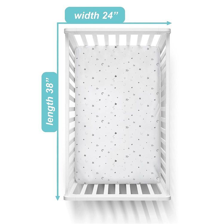 No. 8 - American Baby Company 100% Natural Cotton Value Jersey Knit Fitted Portable/Mini-Crib Sheet - 3