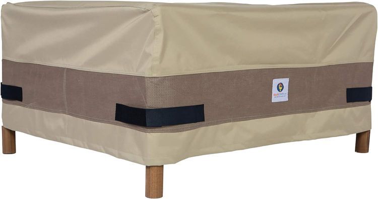 No. 8 - Duck Covers Elegant Waterproof 52 Inch Rectangular Patio Ottoman/Side Table Cover - 1