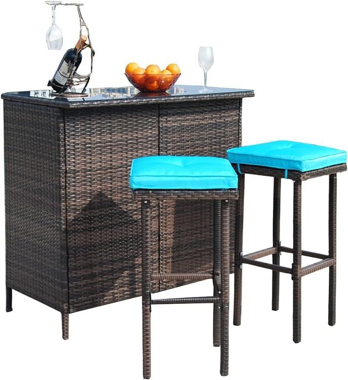 No. 8 - Polar Aurora Patio Bar Set - 1