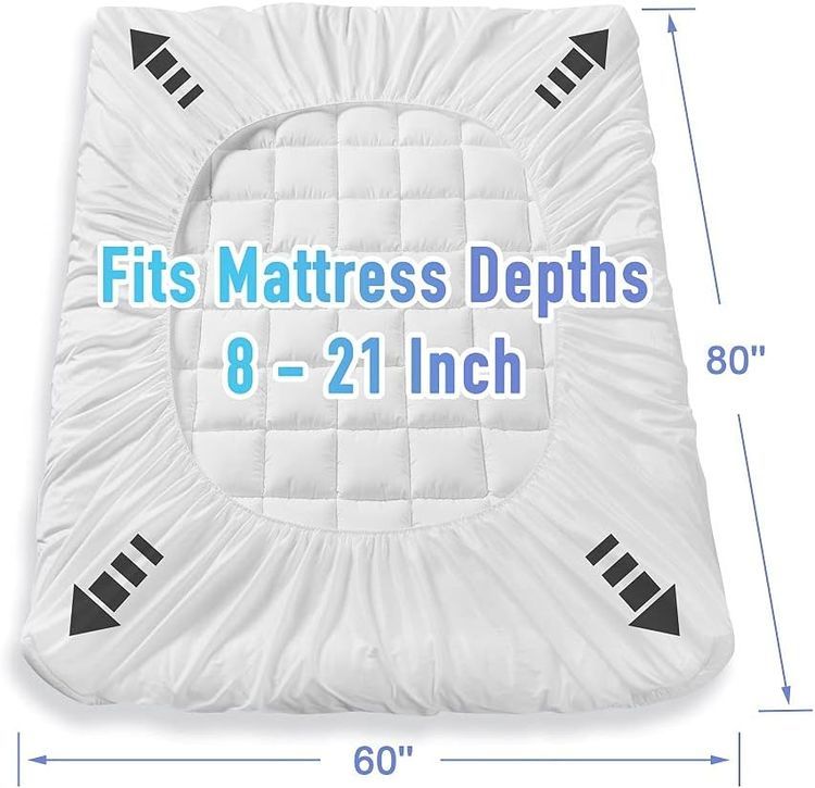 No. 5 - MATBEBY Bedding Quilted Fitted Mattress Pad - 4