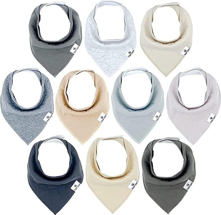 No. 6 - Diaper Squad 10-Pack Organic Baby Bandana Drool Bibs - 1