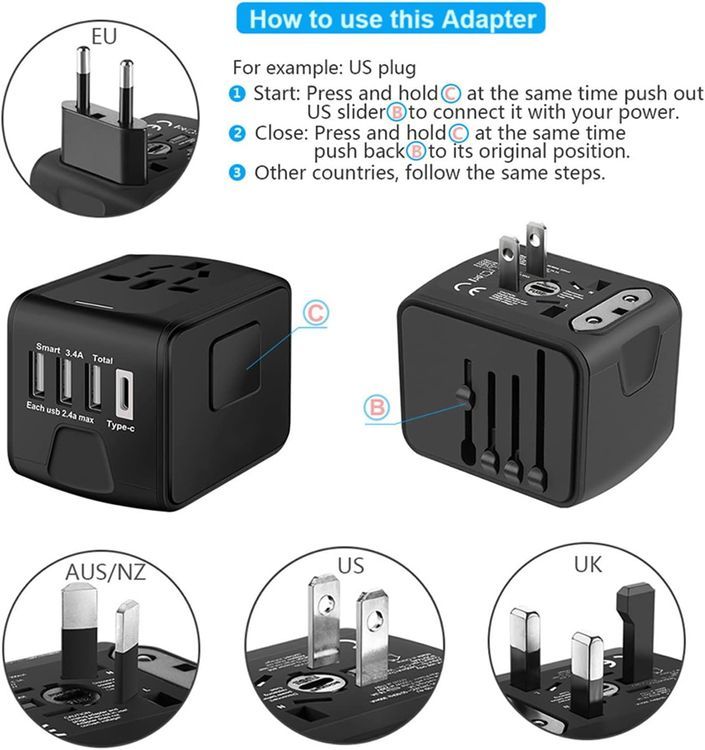 No. 9 - SAUNORCH 5-in-1 International Power Adapter - 3