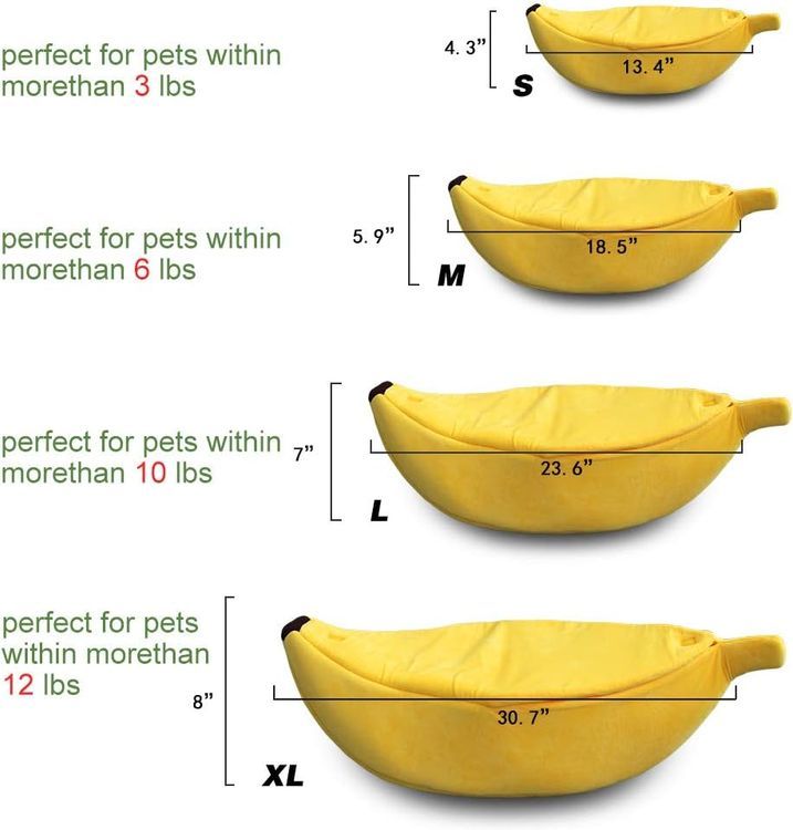 No. 9 - Petgrow Cute Banana Cat Bed House Extra Large Size - 2