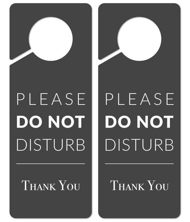 No. 5 - Do Not Disturb Door Hanger Sign - 1