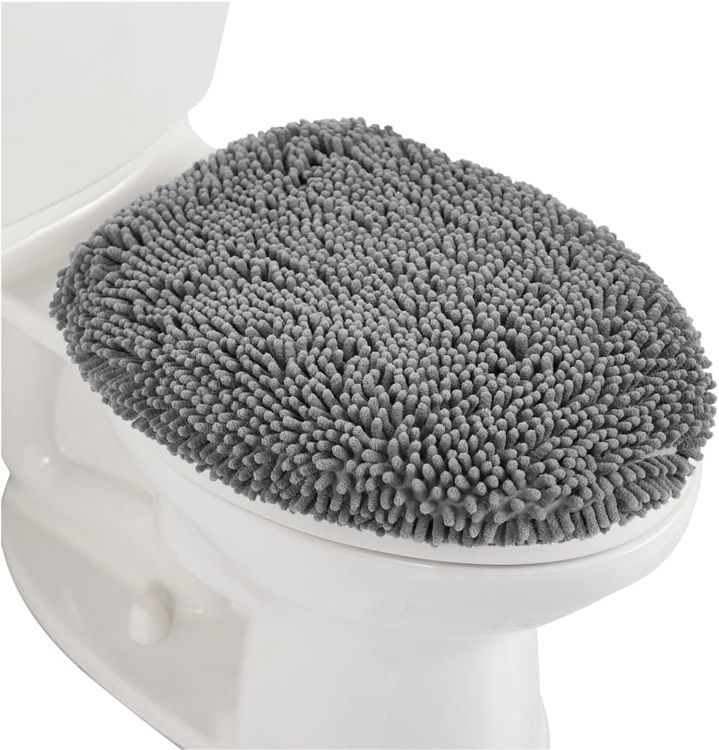 No. 1 - Gorilla Grip Soft Chenille Bathroom Toilet Lid Cover - 1