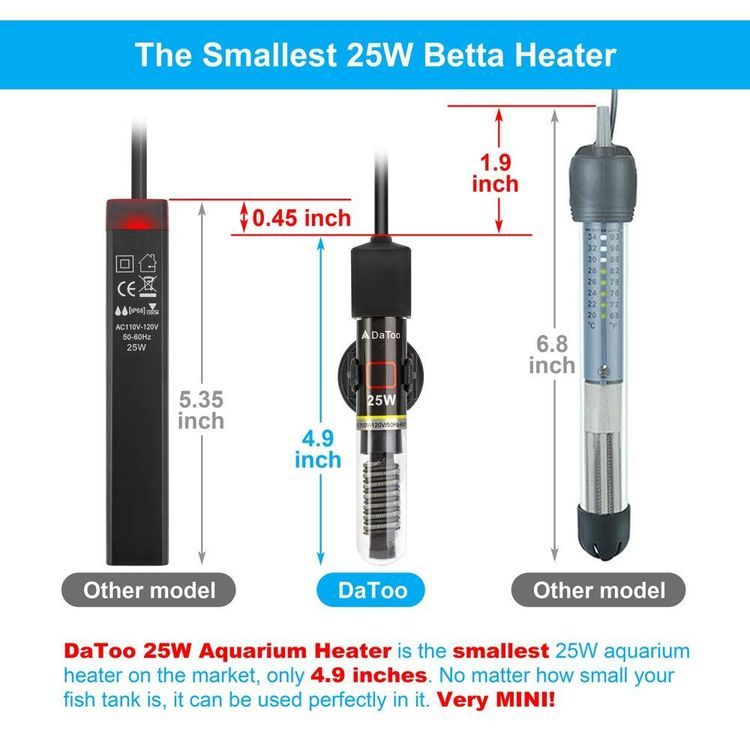 No. 8 - DaToo MINI 25W Aquarium Heater - 4