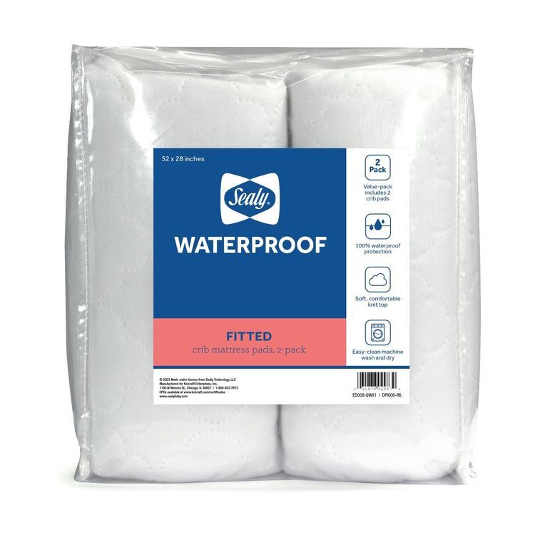 No. 9 - Sealy Waterproof Crib Mattress Pads - 1