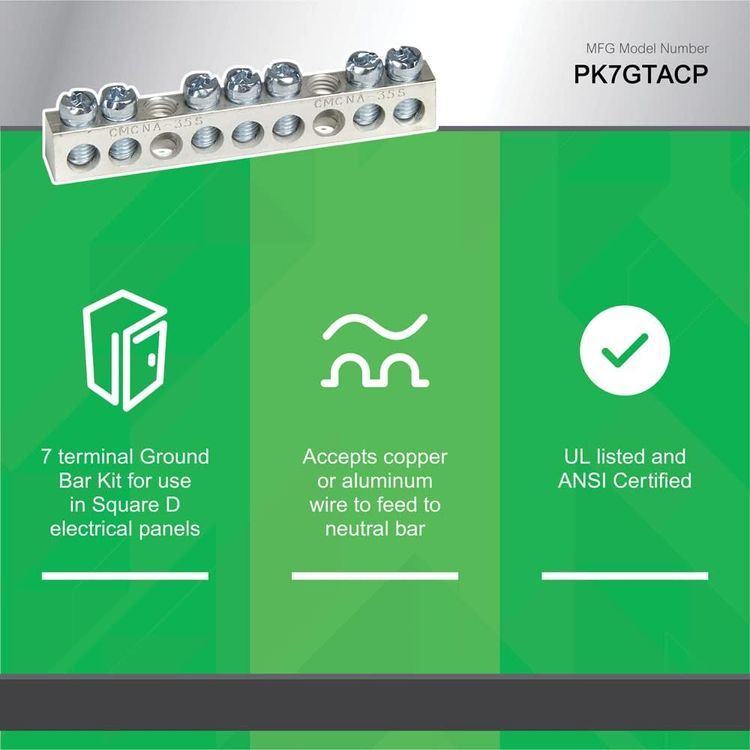 No. 6 - Square D PK7GTACP Ground Bar Kit - 4