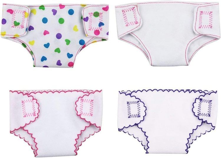 No. 2 - DC-BEAUTIFUL 4 Pack Baby Diapers Doll Underwear - 1