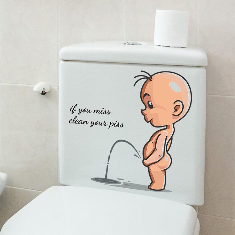 No. 10 - X-xdaonl Cartoon Villain Toilet Lid Decals - 5