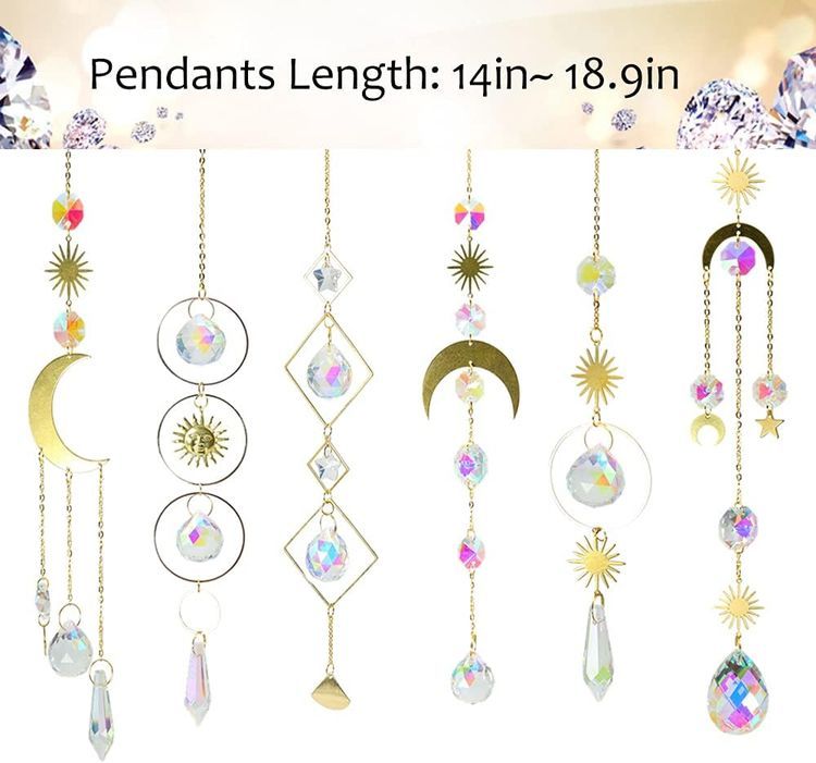 No. 3 - 6Pieces Colorful Crystals Suncatcher Hanging Sun Catcher - 4