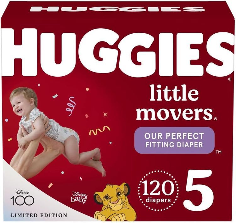 No. 4 - Huggies Size 5 Diapers, Little Movers Baby Diapers - 1