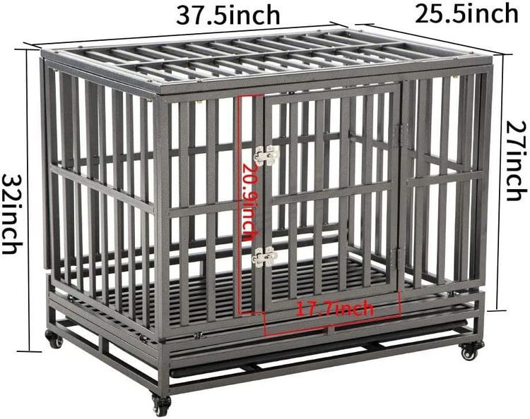 No. 3 - LUCKUP 38 Inch Heavy Duty Dog Crate - 2