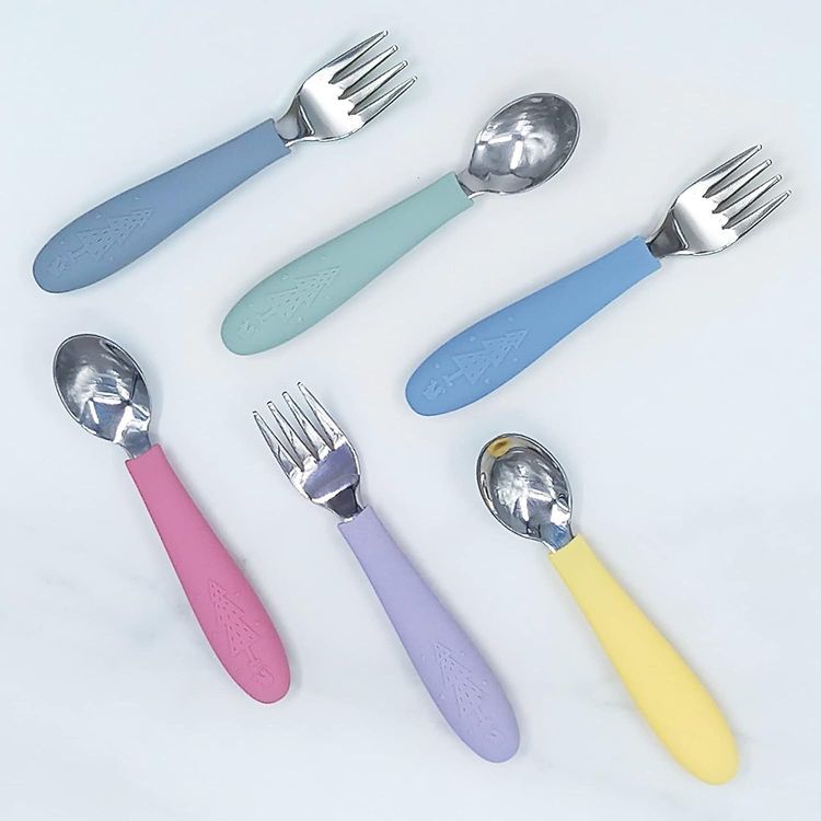 No. 4 - Elk and Friends Kids Silverware with Silicone Handle - 2