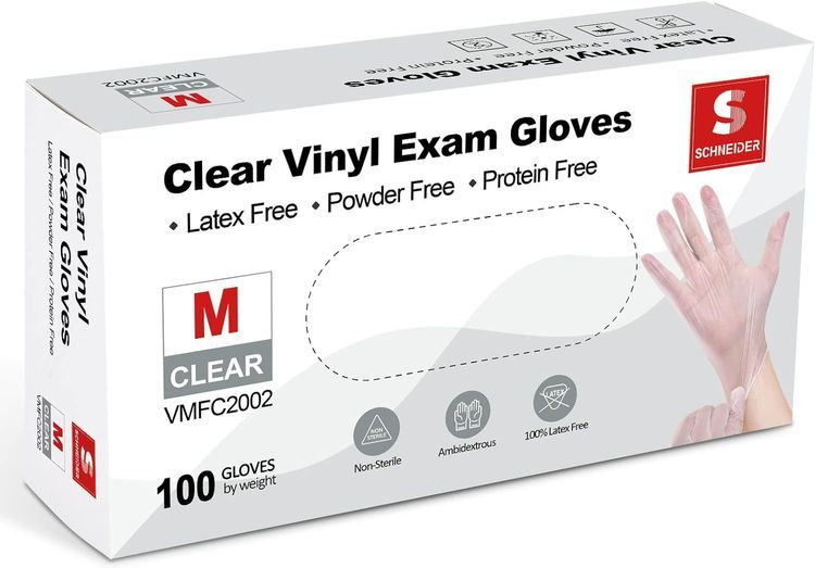 No. 6 - Schneider Clear Vinyl Exam Gloves - 2