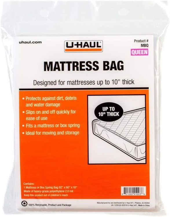 No. 5 - U-Haul Standard Queen Mattress Bag - 1